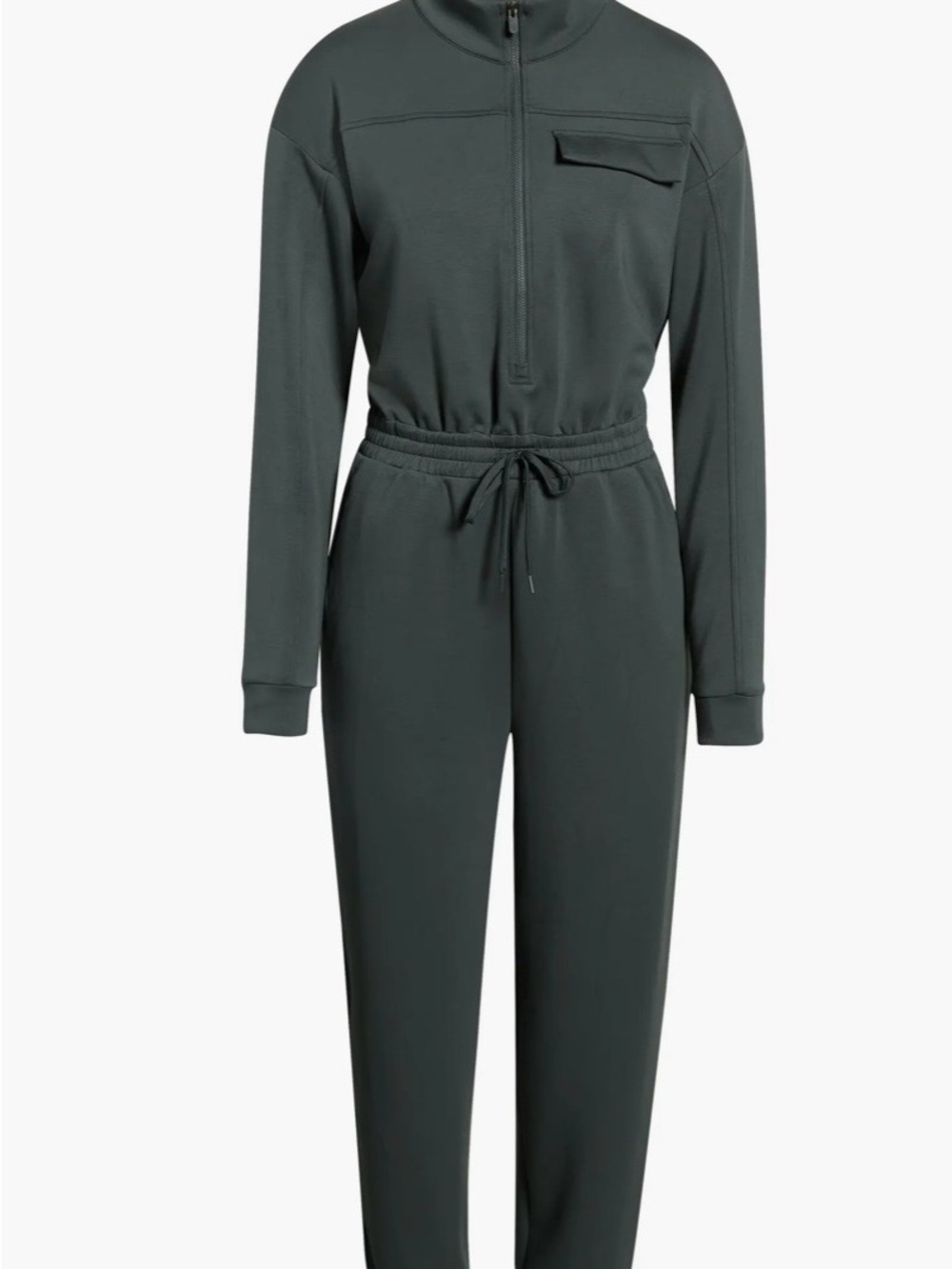 Zella Zip-Front Jumpsuit in Slate Green - Picture 4 of 7